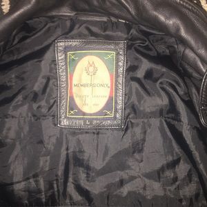 Vintage 100% Pure Leather Members Only Jacket