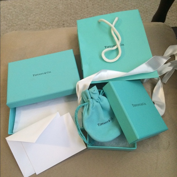 Tiffany and Co boxes with gift bag and pouch
