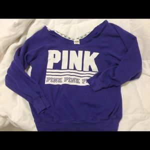 XS purple off shoulder top PINK Victoria secret