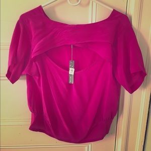 Silk top with open back