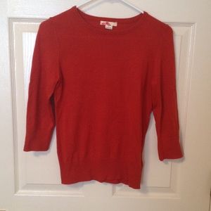 Forever 21  Orange 3/4 Sleeve Sweater
