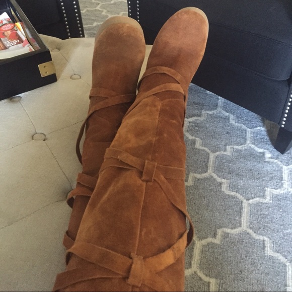 Steven by Steve Madden suede high wedge boots. - Picture 3 of 3