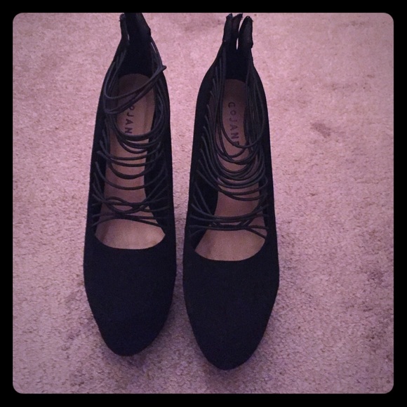 Black platform heels