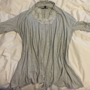 Express lightweight gray cardigan