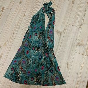 Halter backless mini dress