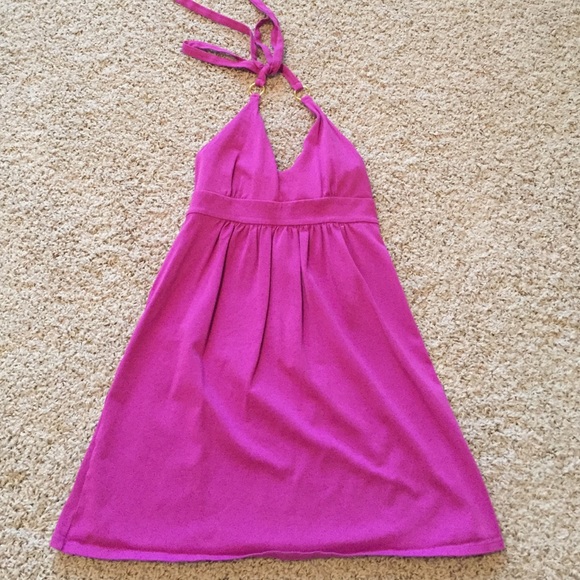 Purple halter top dress