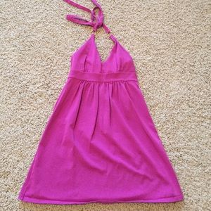 Purple halter top dress