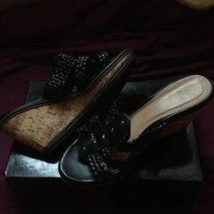 Ruff Hewn Cork Wedge Strapped Sandals