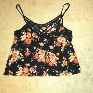 Forever 21 floral cropped tank