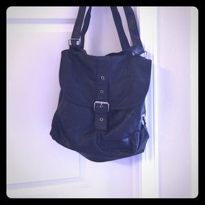 Faux leather backpack