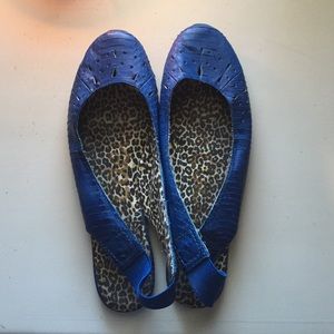 Sam Edelman blue flats with stretch back