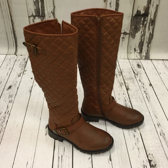 Quilted Riding boots-brown - Picture 2 of 4