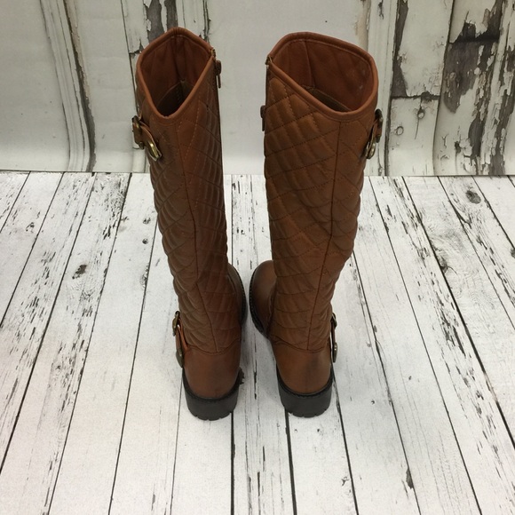 Quilted Riding boots-brown - Picture 3 of 4