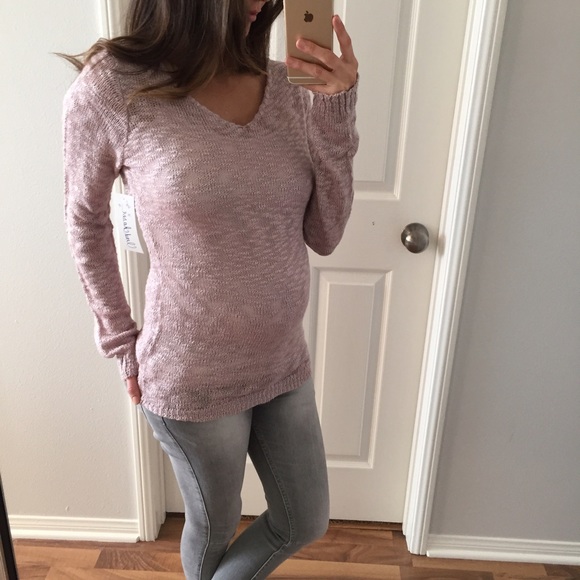 Reserved • Lavender Knitted Top - Picture 3 of 4