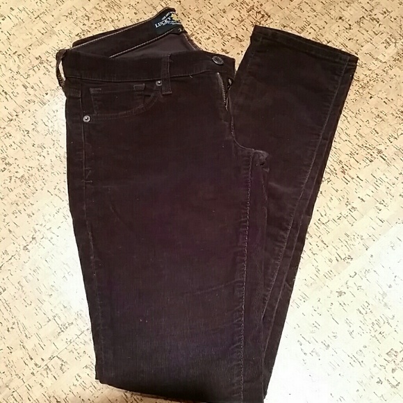 Brown corduroy skinny pants NWOT