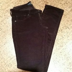 Brown corduroy skinny pants NWOT