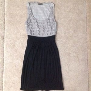 Soprano gray and black ruffled dress