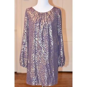 Shoshanna metallic shift dress size 2.