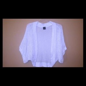 White Knit Bolero Top NWOT
