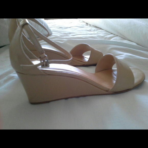 Light tan wedge heels