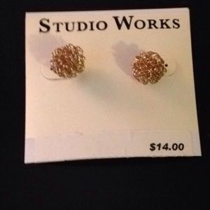 Gold ball earrings