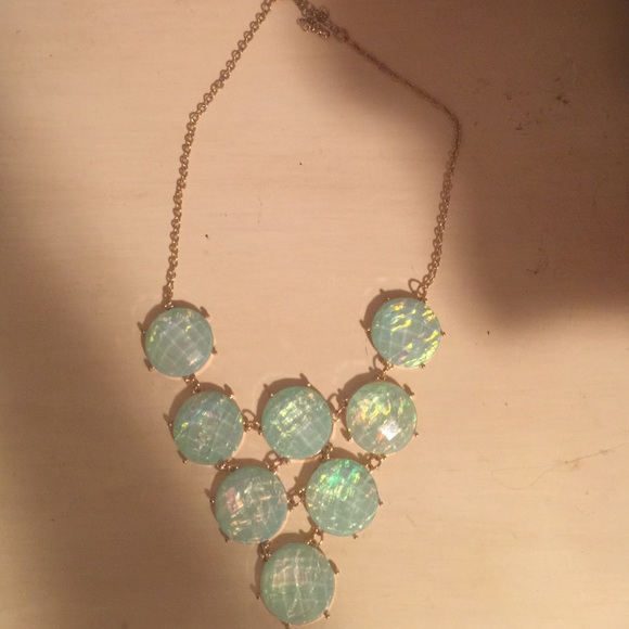 Opal / Light blue statement necklace