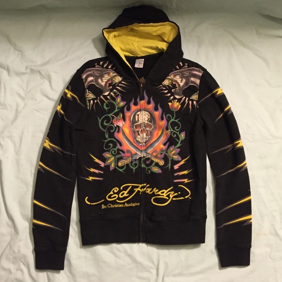 Ed Hardy/Christian Audigier zip up hoodie