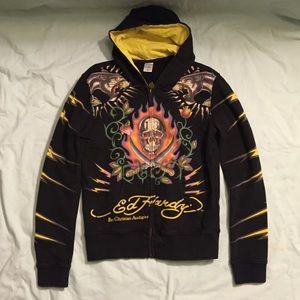 Ed Hardy/Christian Audigier zip up hoodie