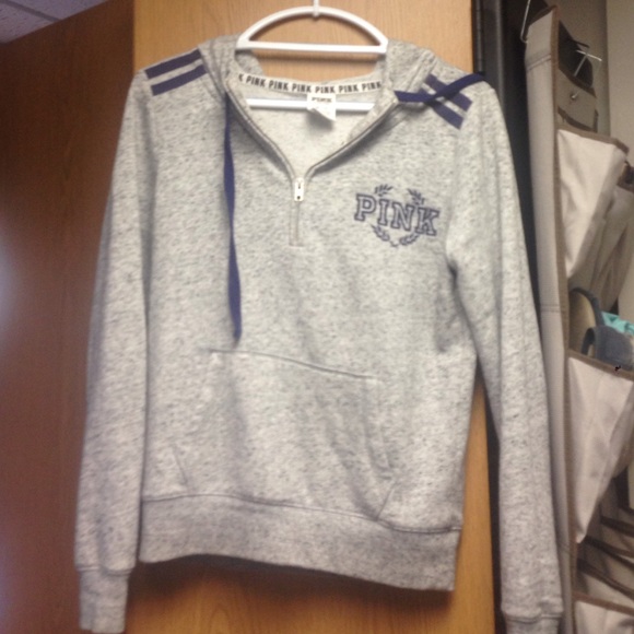 Pink half zip sweatshirt