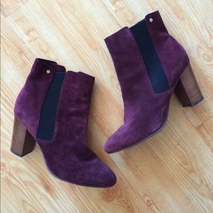 Isola Maroon Suede Booties