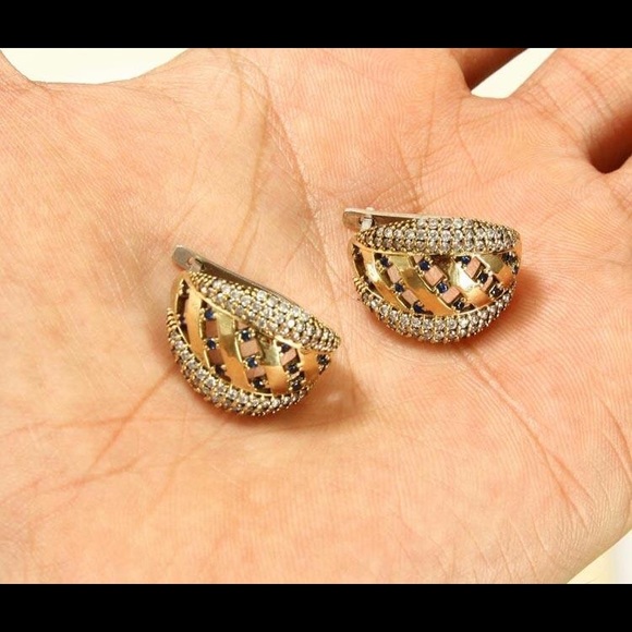 Turkish sapphire topaz 925k sterling silver