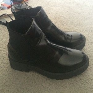 Black Chunky ankle boots