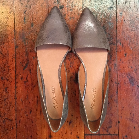 NIB Madewell Lydia Flat in Metallic 8 - Picture 4 of 4
