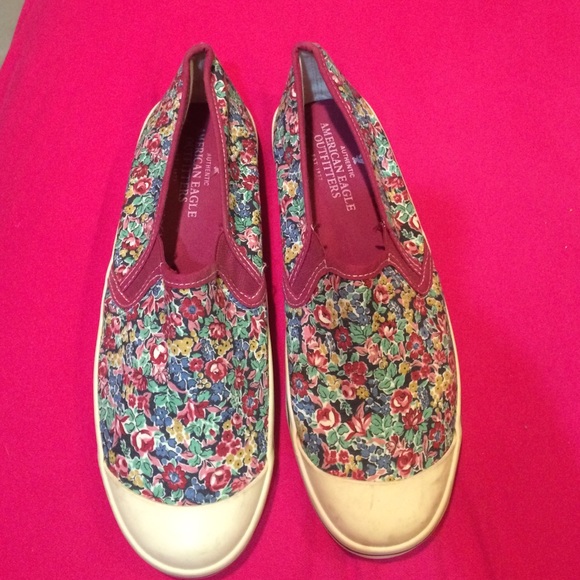 Floral slip on shoes