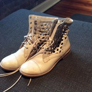 Gianni Bini leather combat boots