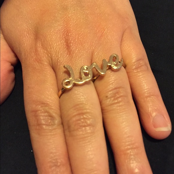 Double knuckle Love ring - Picture 2 of 3