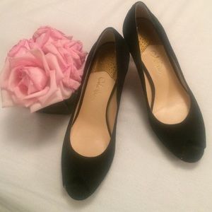 Cole Hann peep toe pumps
