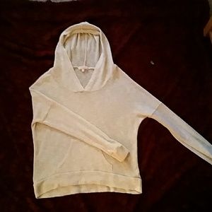 Cream knitted hooded