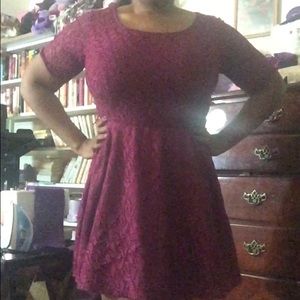 Wine Lace dress