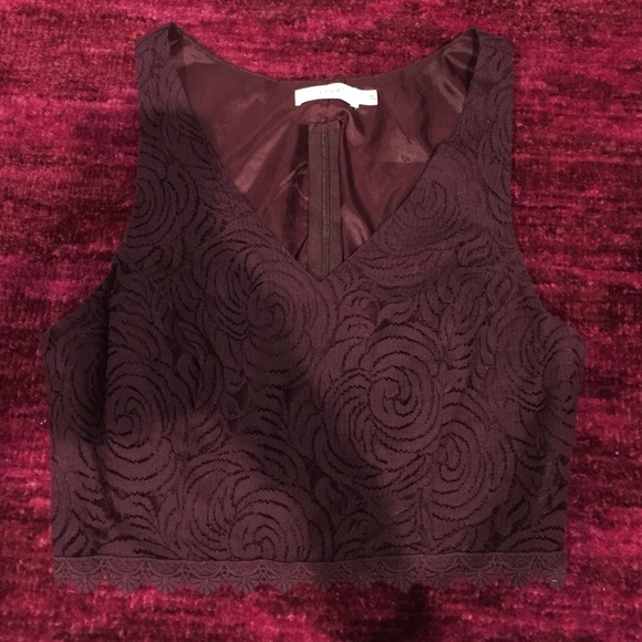 Wine red crop top (: