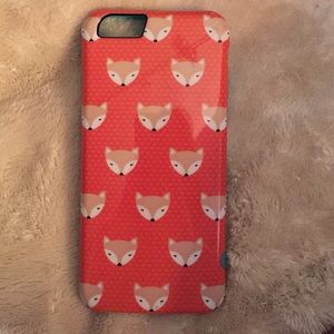 Orange and turquoise fox case.