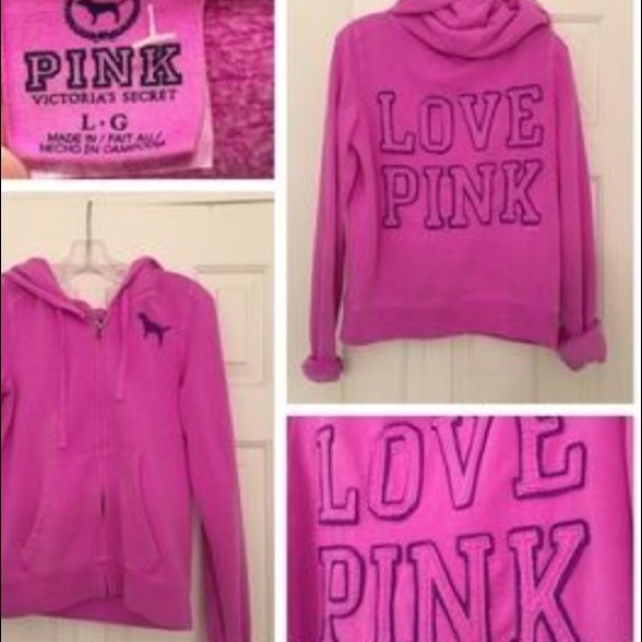 Vs pink zip jacket
