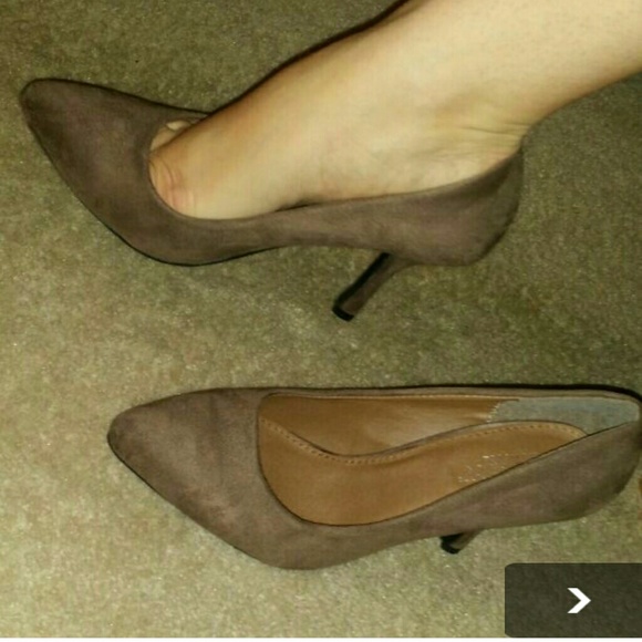 Brown high heels