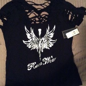 Black short sleeve Roca wear shirt