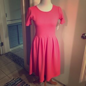 Lularoe pink Amelia dress size small