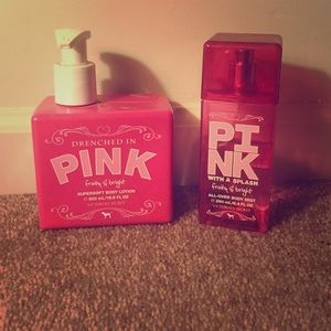 💞VS Drenched in PINK Body Mist & Lotion💕