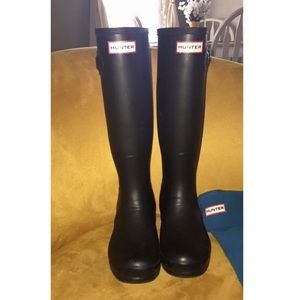 Hunter boots, Black, Women's original tall