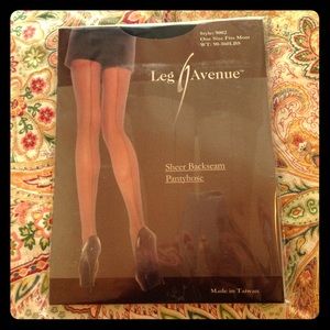 New Sheer back seem pantyhose
