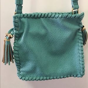 BRAND NEW blue leather purse by Big Buddha