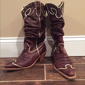Naona cowboy boots. Dark brown (Leather)